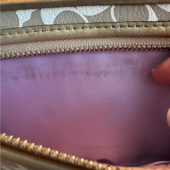 COACH Signature Zip Around Wristlet Wallet - Picture 6 of 14